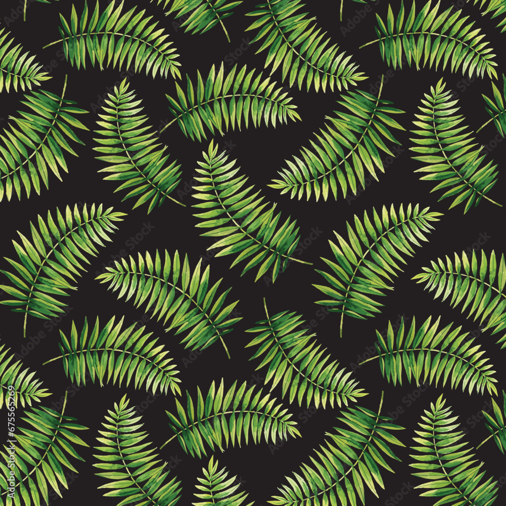Tropical leaves for decorative pattern