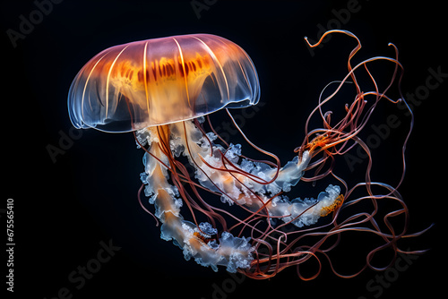 Illuminated beautiful jellyfish © Alena