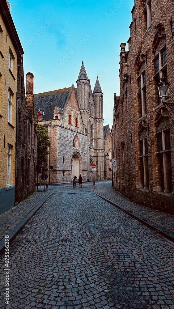 Obraz premium sunset in bruges