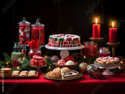 Tasty homemade christmas cookies on a table.