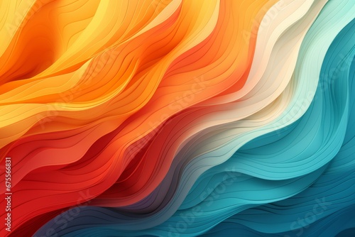 Wallpaper Mural Colored modern canvas with blue, orange and turquoise colors. Torontodigital.ca