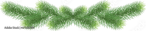 Traditional winter and Christmas wreath garland , wreath of fir branches. Christmas card for the festive season. Eps 10
