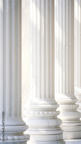 Elegant marble columns. Architectural columns