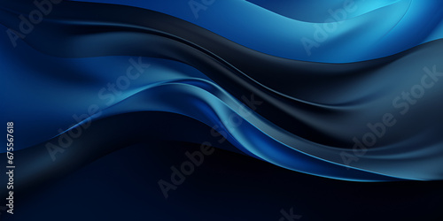 Elegant Night Waves Modern Shining Lines on Dark Background,, Sleek and Stylish Shimmering Wavy Lines in Modern Design Generative Ai