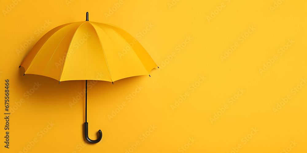 Sunshine Shield A Bright Yellow Umbrella Gracing a Blank Wall,,
Splash of Sunshine Yellow Umbrella Against a Blank Canvas