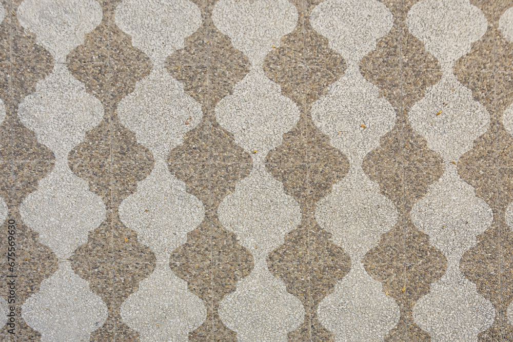 Fototapeta premium Fine stone floors of various colors with symmetrical patterns. Vector stone texture background