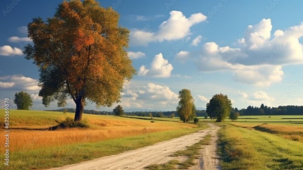 autumn landscape with trees