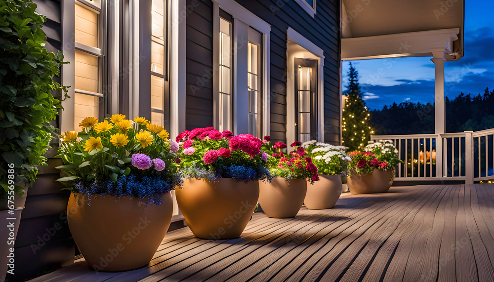 Beautiful design of the porch of the house, exterior decor of the house,