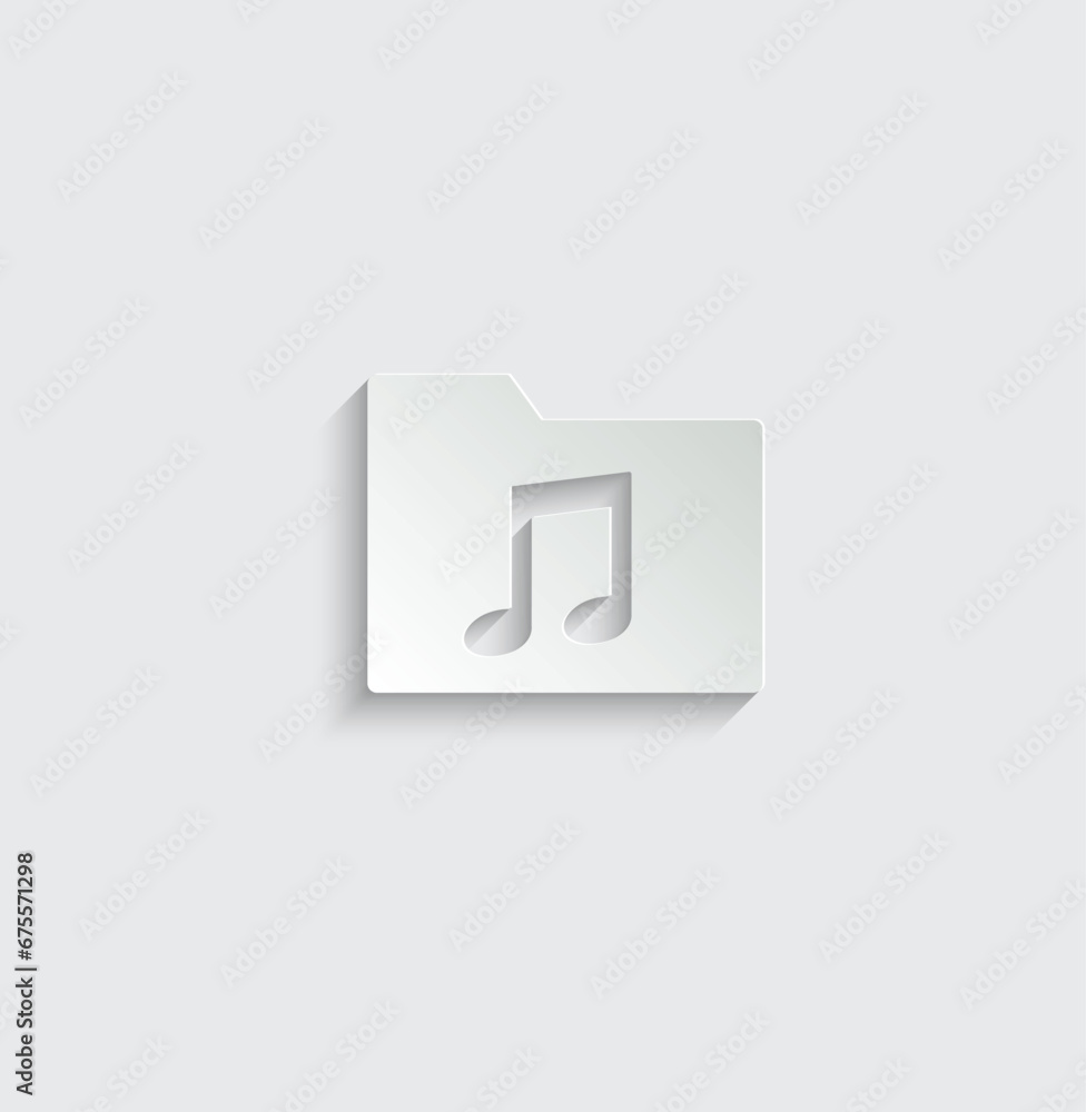 music folder icon Musical note sign vector music folder icon Musical note sign vector
