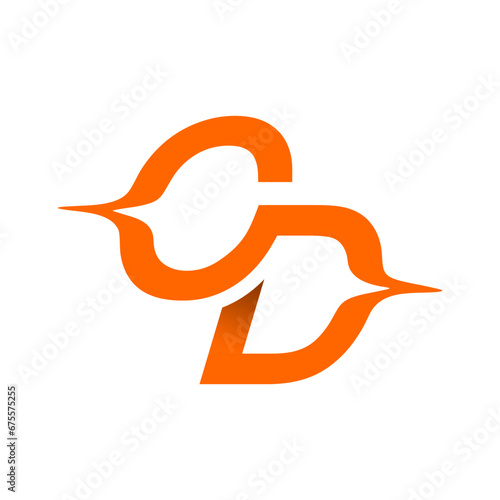 Simple and attractive CD letter logo