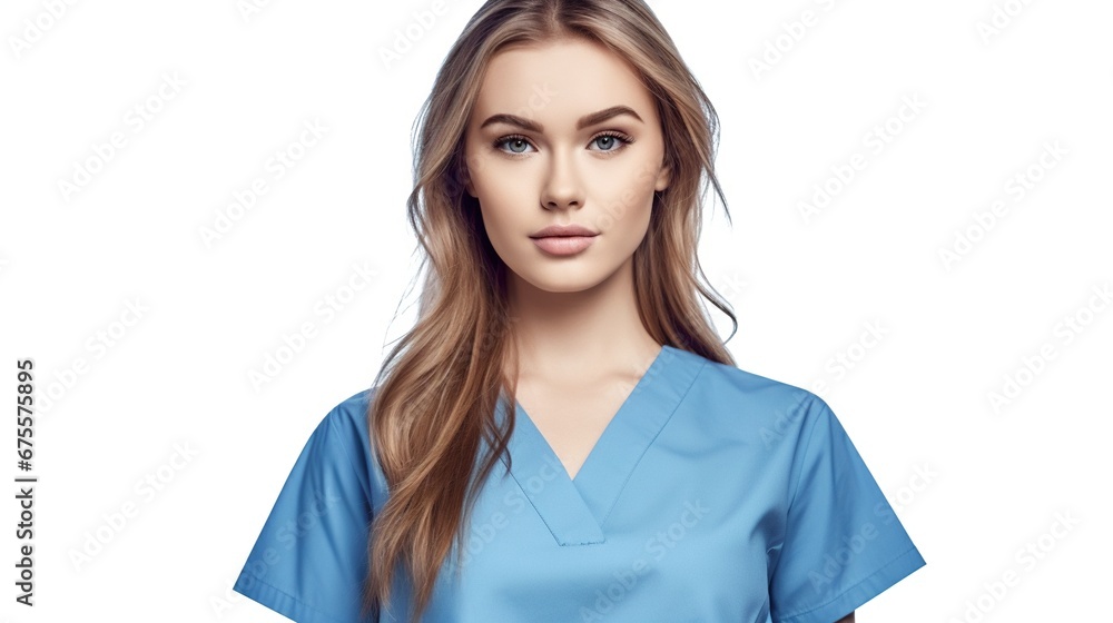 Portrait of a female doctor isolated on white background Portrait of a female doctor isolated on white background