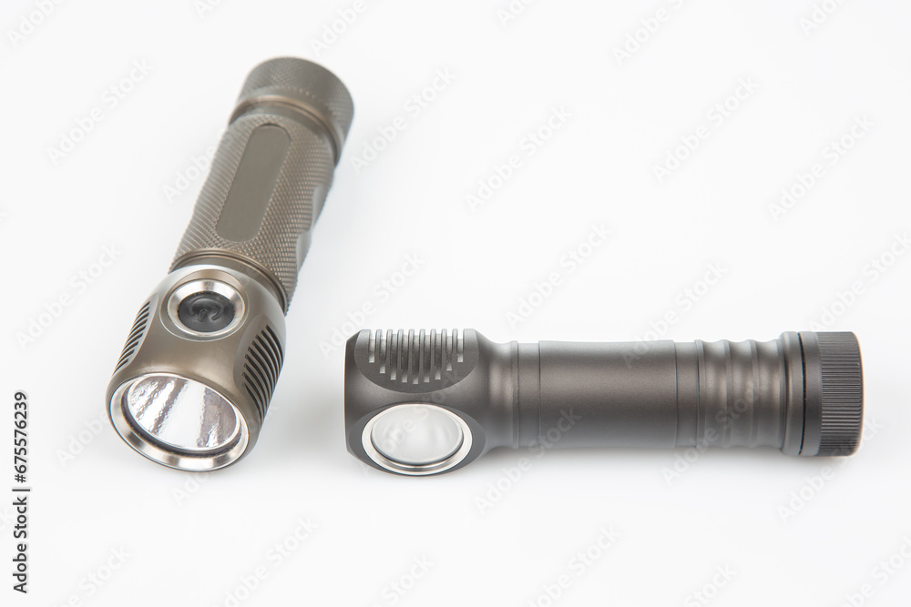 different lanterns flashlight on a white background. item for camping and household life. different lanterns flashlight on a white background. item for camping and household life.
