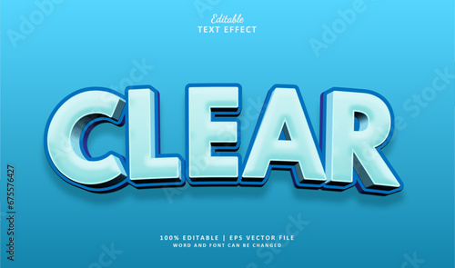 Clear Editable Text Effect Style 3D.
