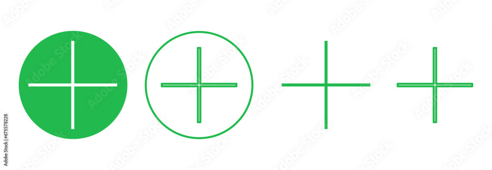 Obraz premium Plus Icon set. Add plus icon