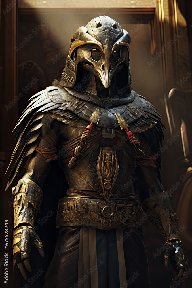 Egyptian warrior game character. Egyptian warrior game character.
