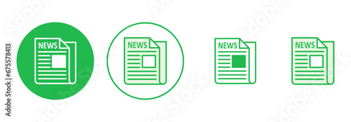 Newspaper icon set. news paper vector sign
