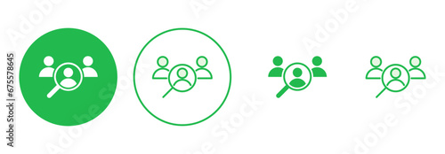 Hiring icon set. Search job vacancy icon. Human resources concept. Recruitment
