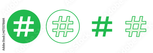 Hashtag icon set. hashtag symbol