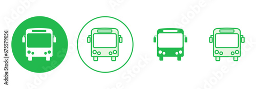 Bus icon set. bus vector icon