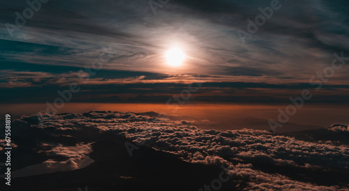 Sunrise view from the summit of Mt Fuji