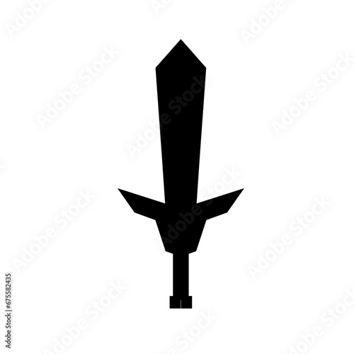 Sword hero weapon rpg game icon vector symbol logo.