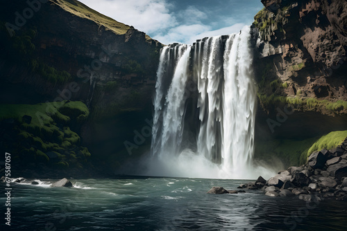 big waterfall  waterfall  beautiful waterfall