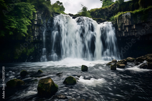 big waterfall, waterfall, beautiful waterfall