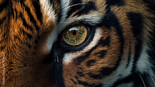 The tiger s eyes looked very fierce.
