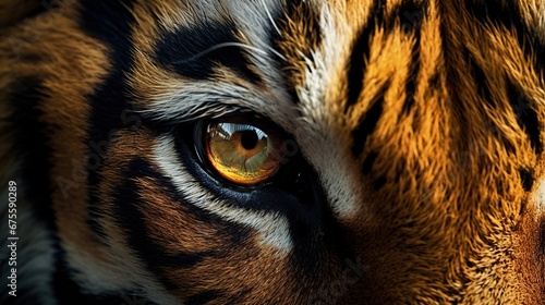 The tiger's eyes looked very fierce. photo
