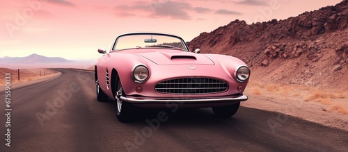 pink luxury car © SantDes