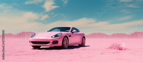 pink luxury car photo