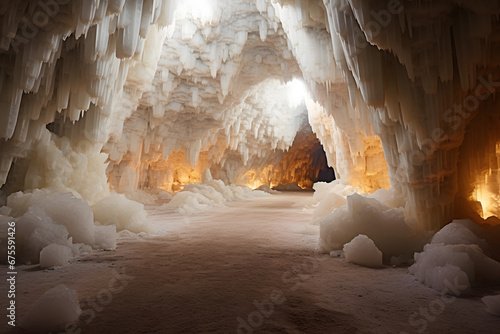 Salt stone cave, salt stone, salt stone mine, salty stone, underground cave, underground salt stone cave photo