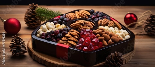 During Christmas indulge in delicious and healthy treats like chocolate covered fruit in a festive leaf shaped box a natural dessert that satisfies your sweet tooth without compromising your