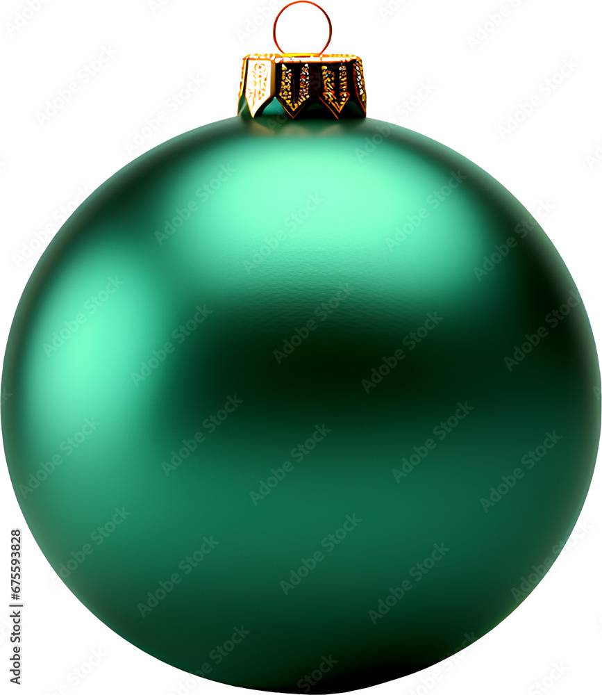 Christmas balls without a background with different designs. Christmas