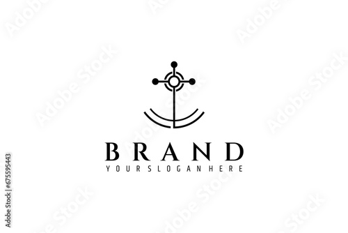 anchor vector logo design template Fototapeta