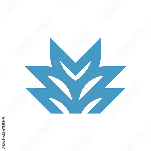 Fox and flower in simple modern logo design