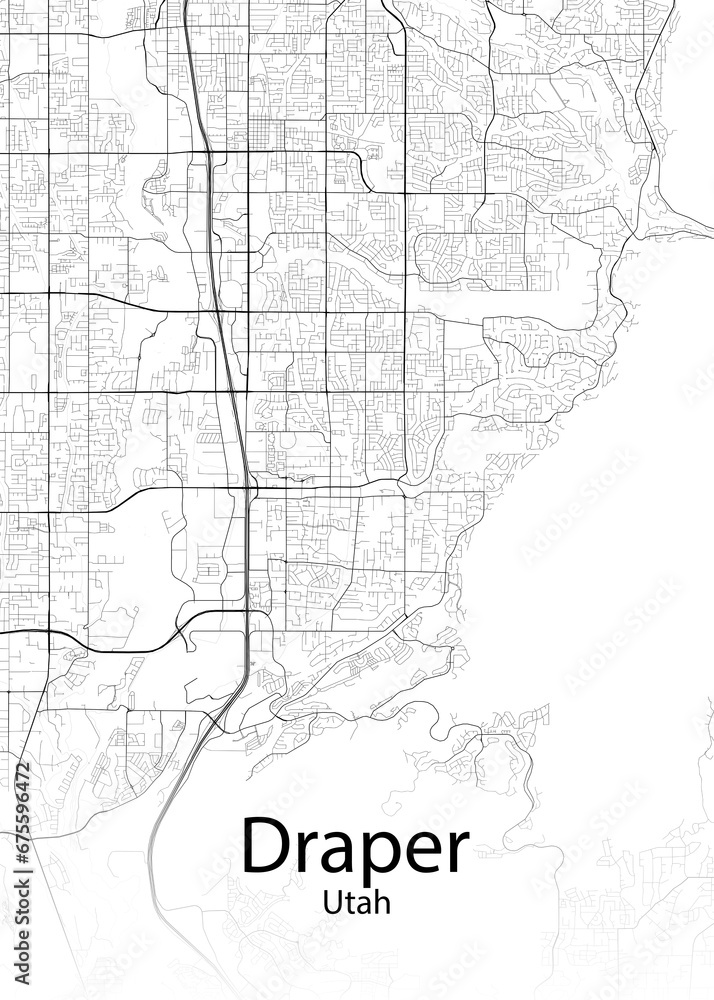 Draper Utah minimalist map