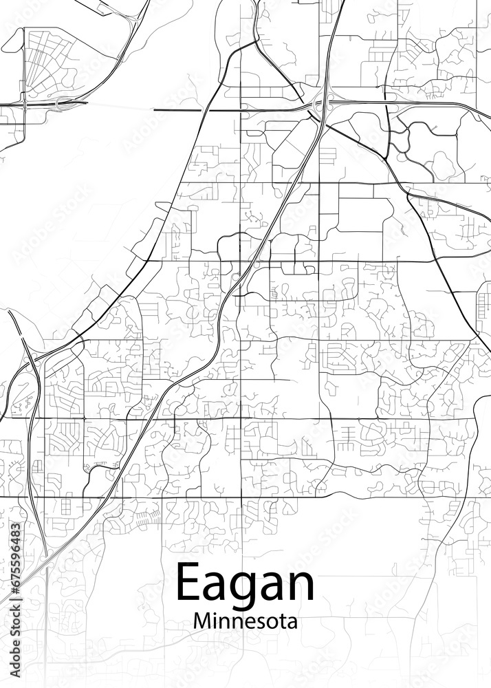 Eagan Minnesota minimalist map