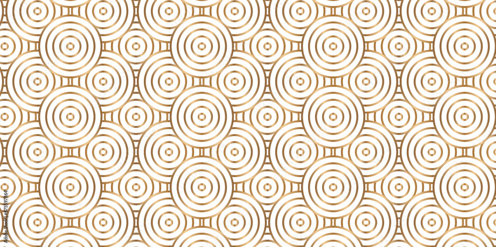 Abstract Pattern wave lines golden spiral white scripts background. seamless scripts geomatics overlapping create retro line backdrop pattern background. Overlapping Pattern with Transform Effect.