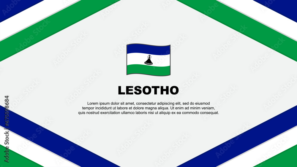 Lesotho Flag Abstract Background Design Template. Lesotho Independence Day Banner Cartoon Vector Illustration. Lesotho Template Lesotho Flag Abstract Background Design Template. Lesotho Independence Day Banner Cartoon Vector Illustration. Lesotho Template