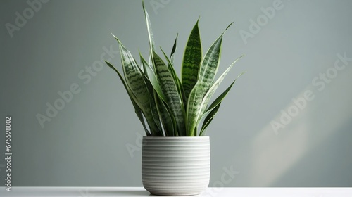 Aleo vera plant in flowerpot photo