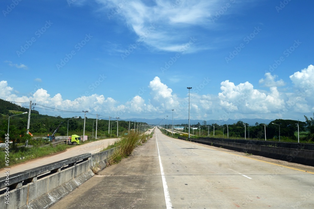 landscape of road in the countryside