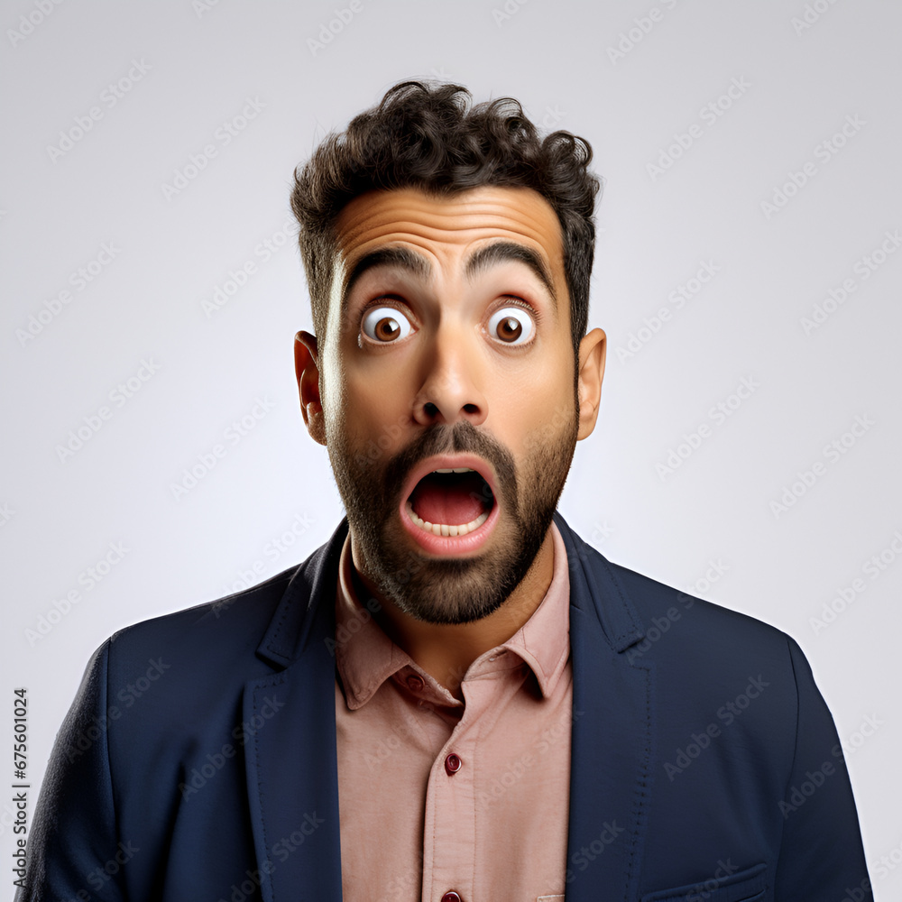 Man with Shocked Expression Man with Shocked Expression