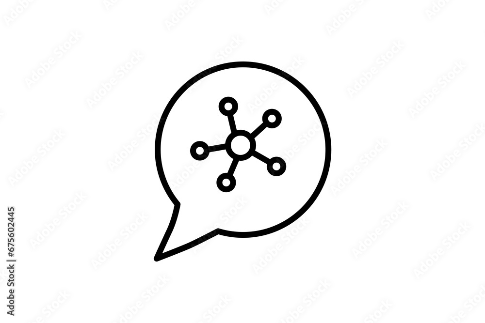chat bubbles icon. icon related to device, artificial intelligence. line icon style. simple vector design editable chat bubbles icon. icon related to device, artificial intelligence. line icon style. simple vector design editable