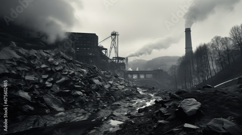 Coal Mine in Operation Landscape Photography photo