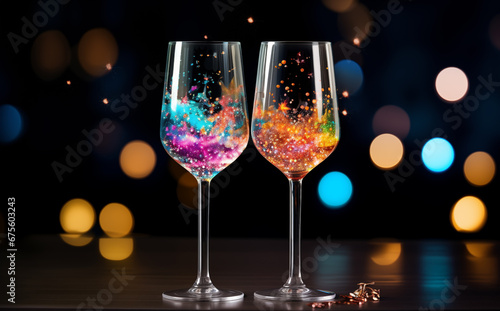 champagne glasses to celebrate the new year
