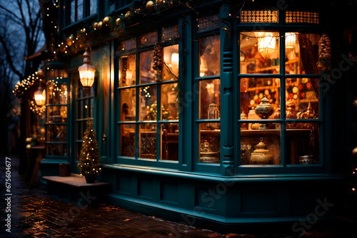 Shop with Christmas windows