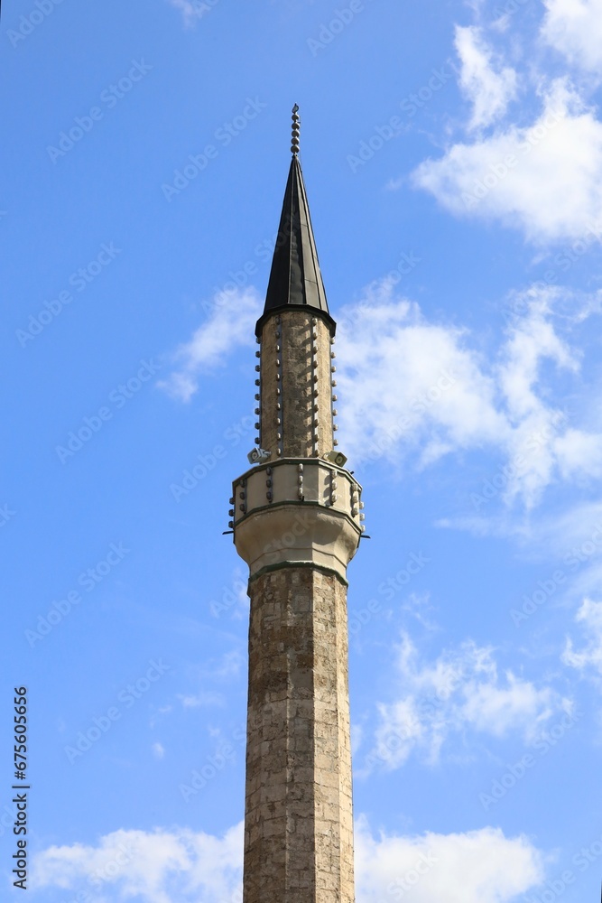 Islamic mosque and minaret