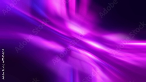 Defocused fluorescent purple pink light gleam on dark abstract overlay