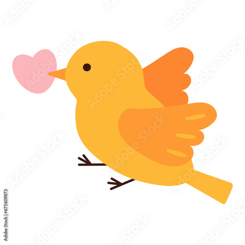 ハートを飛んで届ける鳥